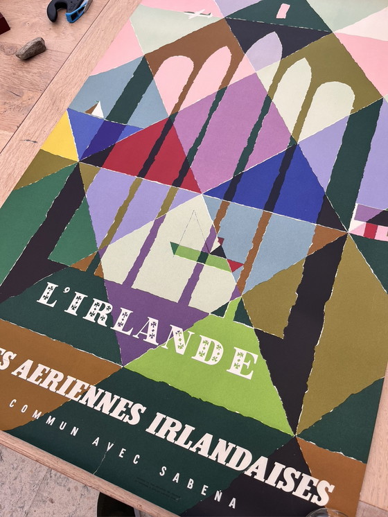 Image 1 of Affiche Lignes Aériennes Irlandaises Et Sabena