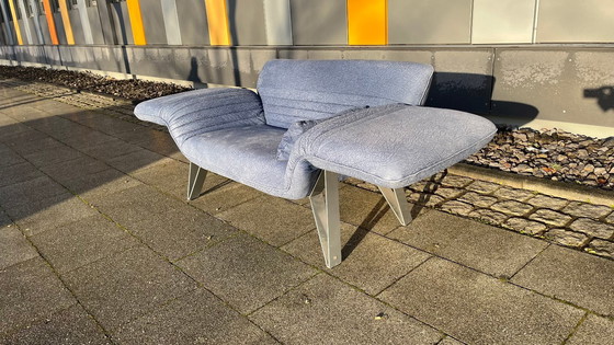 Image 1 of De Sede Design Sofa DS142 Leather (embossed) blue