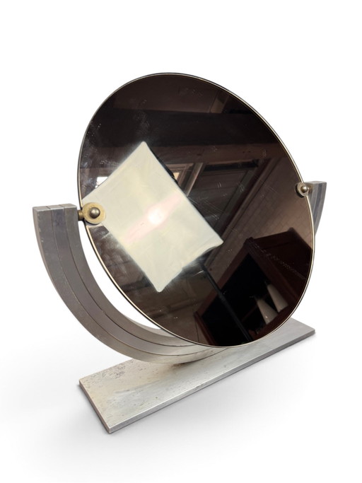 Italienischer Art-Deco-Spiegel aus den 1950er Jahren – Glass, Metal (photo 2 of 7)