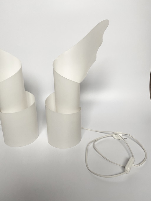 Lampade da tavolo Slamp “Wings” di Riccardo Raco design 1980 Postmodern