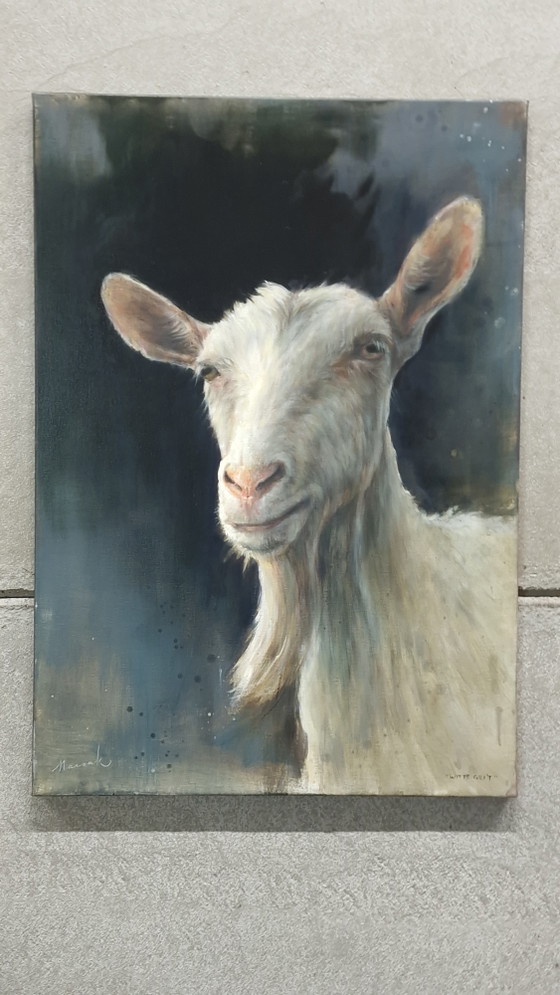 Image 1 of Dipinto "Capra Bianca" dell'artista Nanouk Weijnen