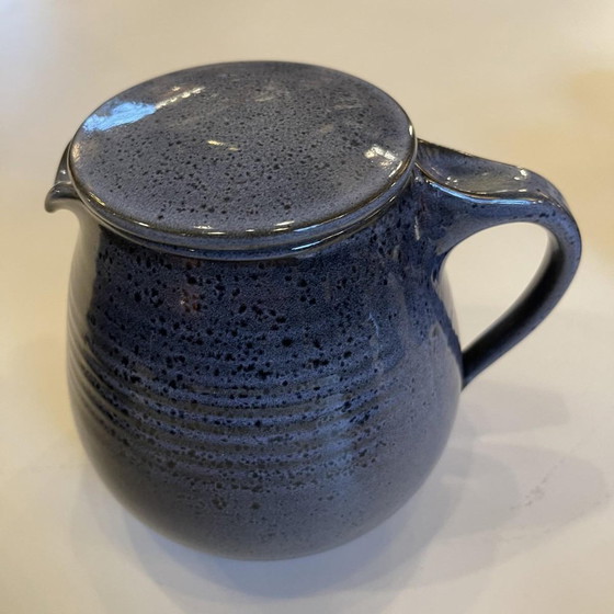 Blue Glazed Ceramic Coffee Service by Bernard Thiran, 1970s, Set of 17 – Crockery, Design (photo 13 of 14)