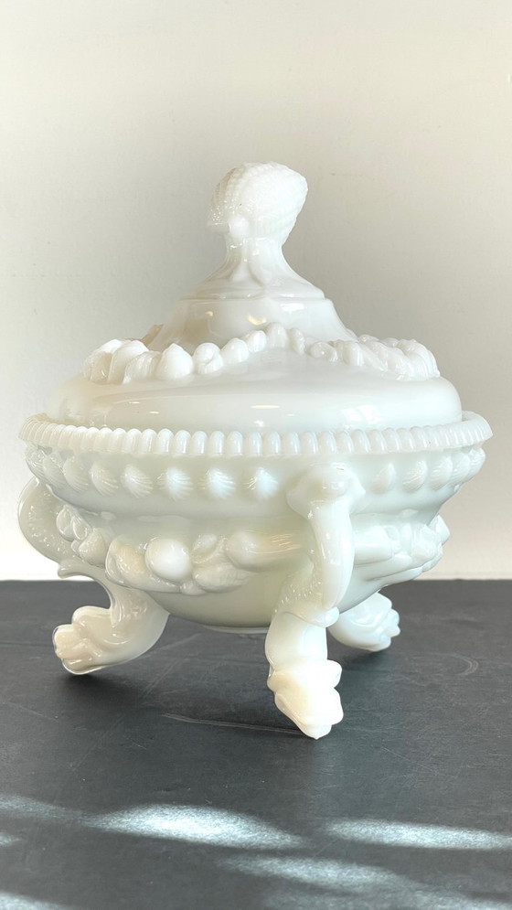 Image 1 of Vintage opaline glass candy dish