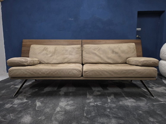 De Sede DS-60 sofa + 2 armchairs Naturale leather, 3-5 seaters, polished steel, Chrome, Beige (photo 6 of 6)