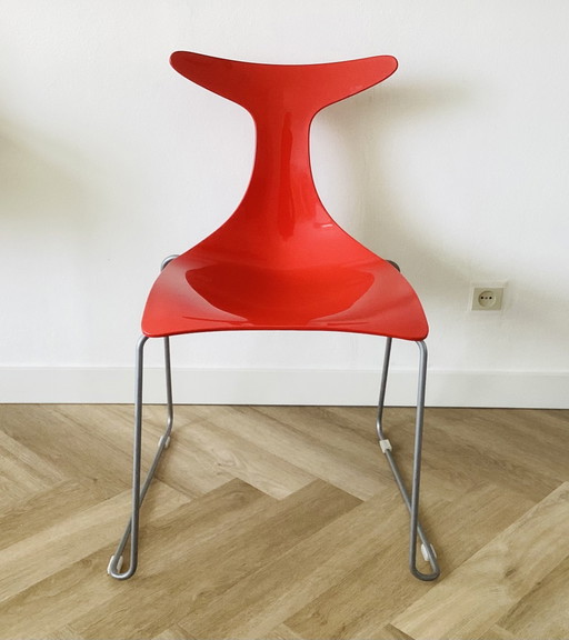 Rode Delfy stoel clone