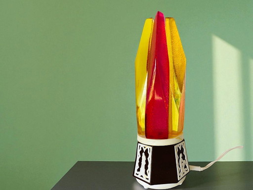Soviet futurist design Flame accent table lamp, 1980