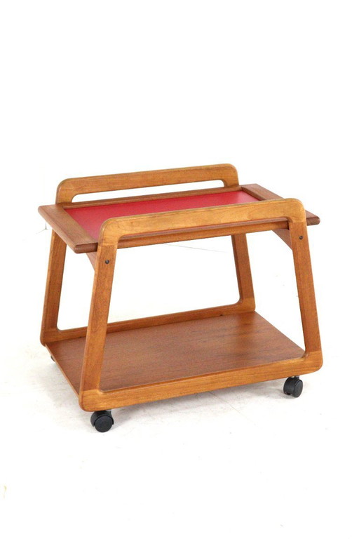 Chariot Sika Mobler « Knebel » à plateau réversible, vintage danois