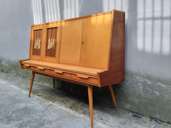 Image 1 of Italienisches Mod Century Highboard 50er 60er Jahre