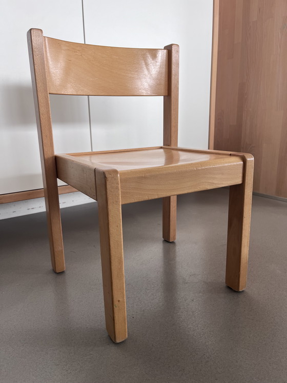 Image 1 of Vintage Scandinavian Design High Chair - Solid Beech