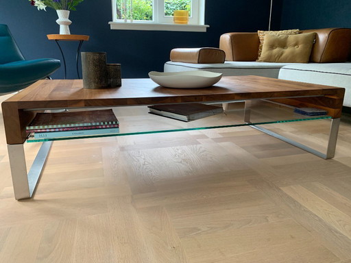 Leolux coffee table walnut