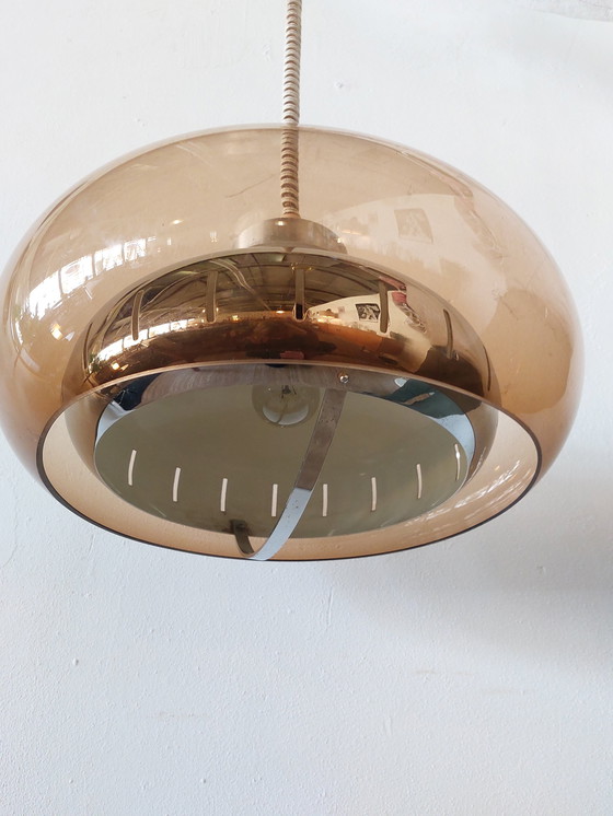 Image 1 of Space Age Hanglamp 70S Plexiglas / Chroom