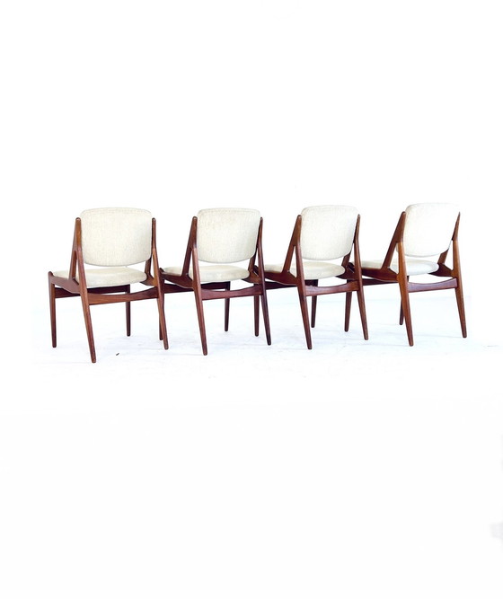 Image 1 of 4x Chaise de salle à manger 'Ella', Arne Vodder, VAMO Sonderborg '60