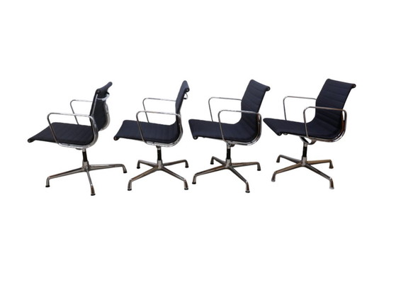 4x Vitra EA 108 chairs, black hopsak – Swivel chairs, Metal (photo 2 of 12)