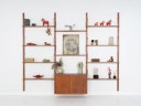 Estantería modular de teca, diseño danés, década de 1960, fabricada en Dinamarca.