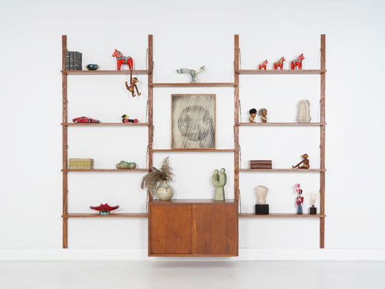 Image 1 of Estantería modular de teca, diseño danés, década de 1960, fabricada en Dinamarca.