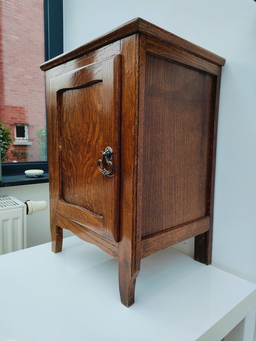 Vintage - Petit Meuble - Table De Chevet En Chêne