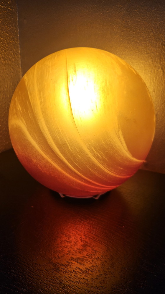 Image 1 of Vintage Space Age glass mood lamp – hand-blown sunset globe – unique eye-catcher