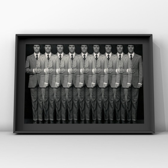 1x Nine Times the Gentleman, Netherlands 1971 | Multiple Exposure, Photography, Paper, Black (photo 3 of 6)