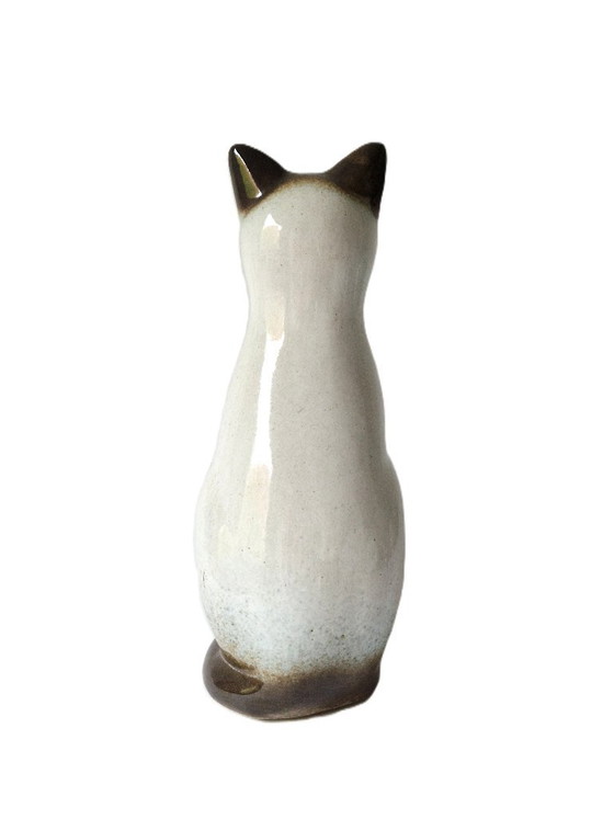 EGO Stengods - Siamese cat by Heinz Schlichting - Marked, Sculpture, Ceramic, Creme (photo 3 of 6)