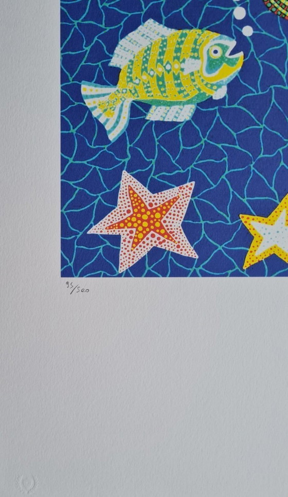 Image 1 of Da Yayoi Kusama, Mare, litografia, anni '90