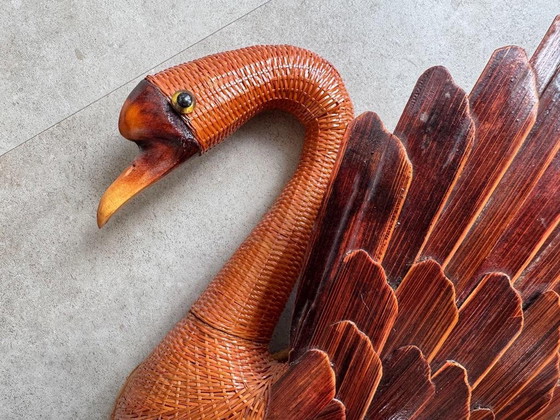 1 cesta colgante/decoración de pared XL única de ratán/mimbre con forma de cisne – Rattan, Wood (photo 10 of 11)