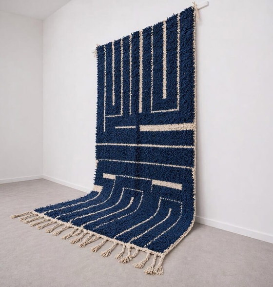 Handgemaakt Traditioneel Beni Ourain Vloerkleed Afmeting 1,5/2,5 M – Aime Té, Vloerkleden en tapijten, Wool (photo 4 of 7)