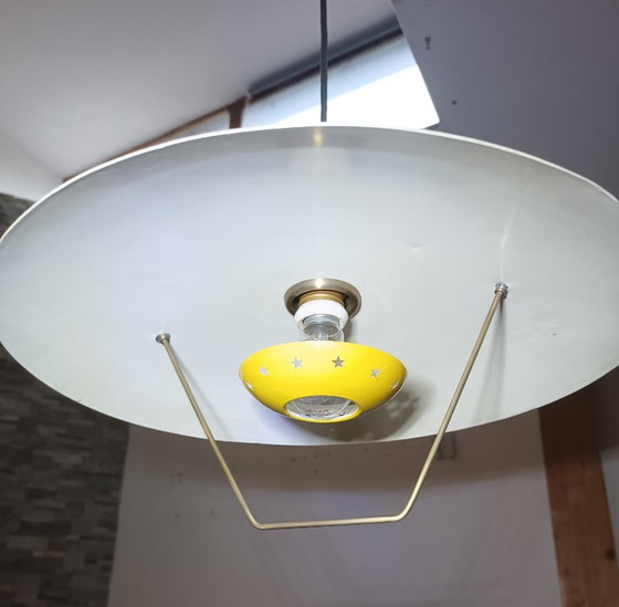 Saliscendi counterweight pendant lamp, Italy, 1960s – Brass, Metal (photo 4 of 16)