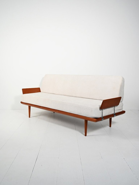 Image 1 of Teakhouten bank "Minerva" met armleuningen van France & Søn