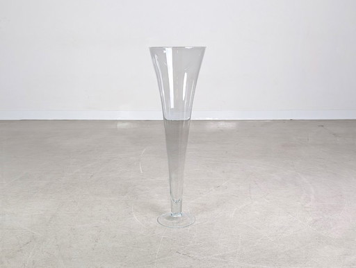Designer floor vase, glass vase, 80cm, modern