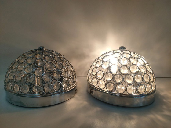 Image 1 of Retro transparent halogen ceiling light (smaller version).
