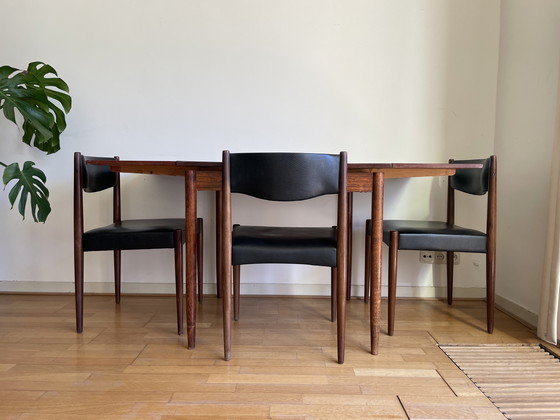 Image 1 of Vintage Jaren 60 Lübke Design eettafel met stoelen
