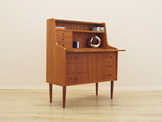 Scrittoio danese in teak anni '60 con superficie estraibile – Cassettiere, Legno (photo 6 of 15)