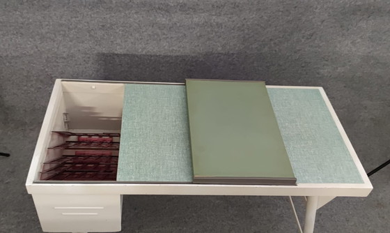 Image 1 of WRITING DESK 50s MID - CENTURY DESIGN DESK OFFICE TABLE WRITING DESK 60s VINTAGE TEAK RETRO