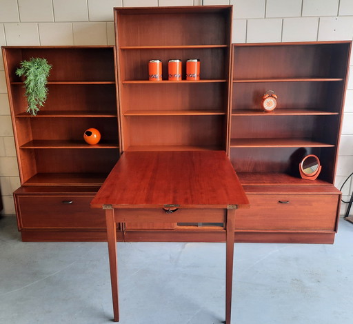 Vintage Teak Schrank mit Klapptisch Midcentury 60's - 70's