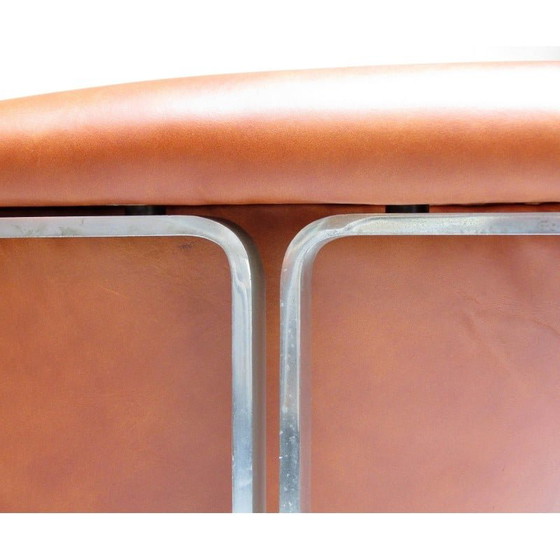 Image 1 of Pair of vintage cognac leather armchairs by Geoffrey Harcourt for Artifort, 1963