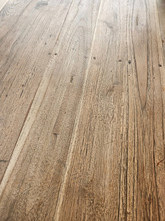 Round Dining table teak 130 – Wood (photo 4 of 5)