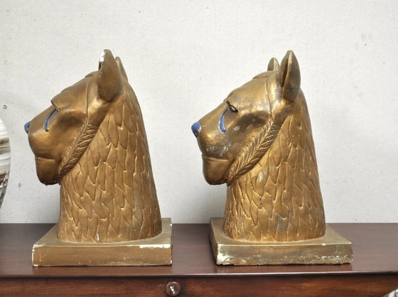 Image 1 of Teste di tigre egiziane d'epoca.