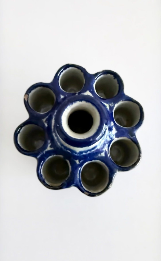 Antique Maroccan inkwel/palamus Fes, Decorative Objects, Ceramic, Blue (photo 2 of 7)
