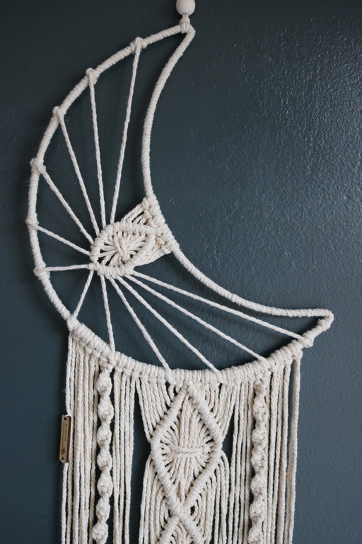 Macramé Moon Pendant
