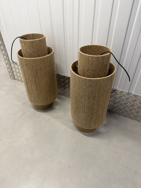 Image 1 of Rieten hanglampen rotan 