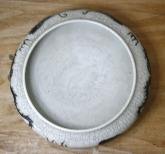 Vintage Chinese Penseelwasser / Schaal – Ge-Ware Stijl Met Draken – Schalen, Ceramic (photo 5 of 6)