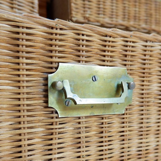 Image 1 of Vintage rieten ladekast - jaren 1960