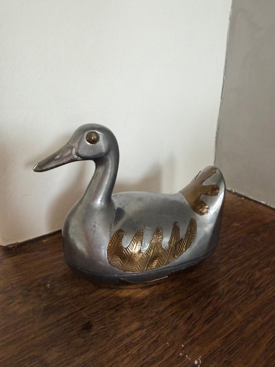 Image 1 of Tres preciosos patos de peltre de la década de 1970 procedentes de Hong Kong.