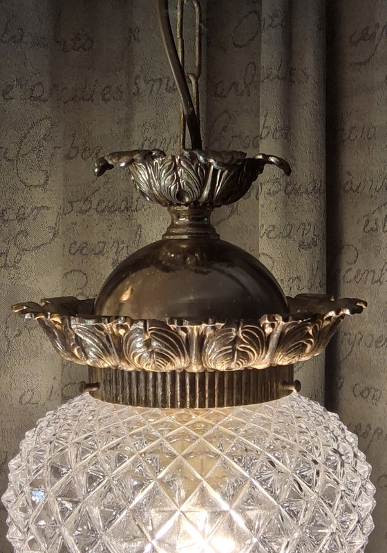 Suspension ananas style Hollywood Regency par Massive J 60/70 – Glass, Metal (photo 4 of 12)
