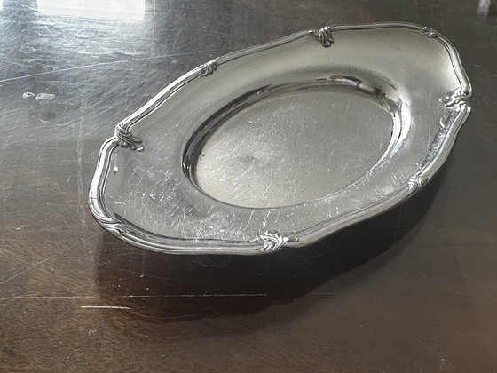 Image 1 of Kleine Hors d'Oeuvre-Platte Metall Silber HOKA 16 Cm / 8 Cm