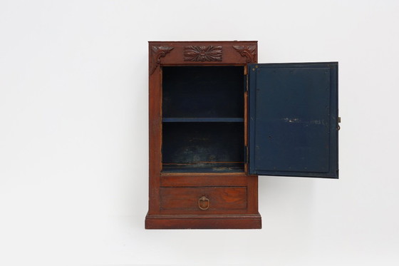 Image 1 of Art Deco scheerkast in hout met afgeschuinde spiegel, Frankrijk