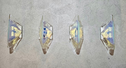 Carlo Nason per A.V. Mazzega (attribuito), set di 4 applique in vetro di Murano, 1960/70 – wandlampen (photo 2 of 12)