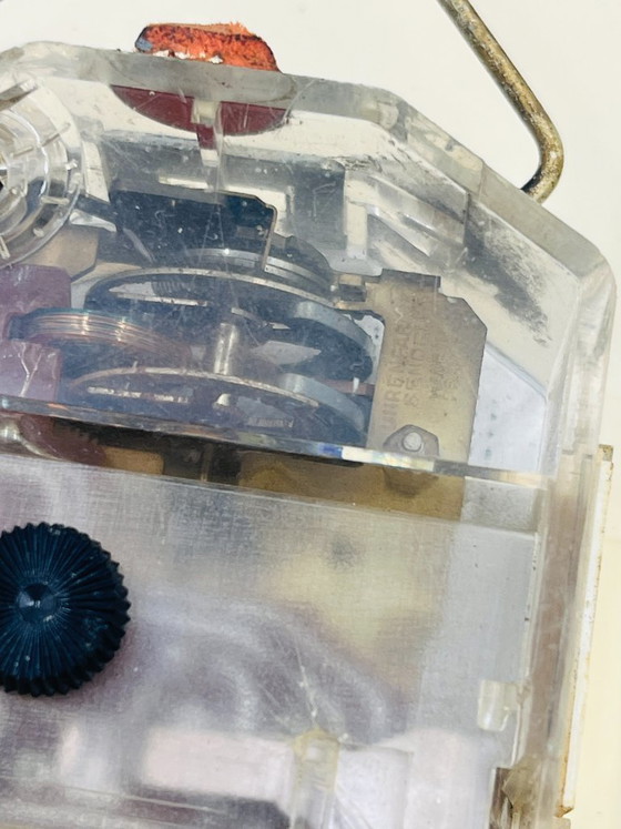 Image 1 of Vintage Europa wall clock, red and cream, 1970s