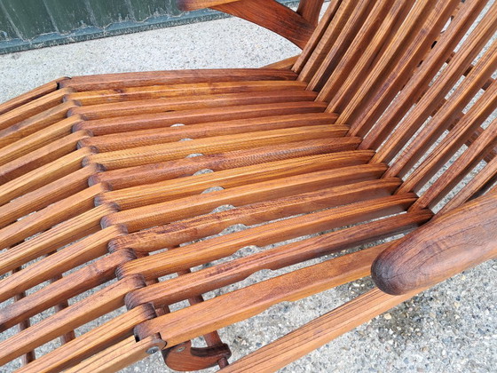 Image 1 of Barkers Traditionals teak lounger with Pandi mattress cushion