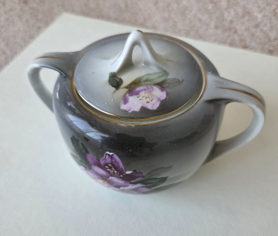 Image 1 of Vintage theeservies met bloemmotief - 16-delig